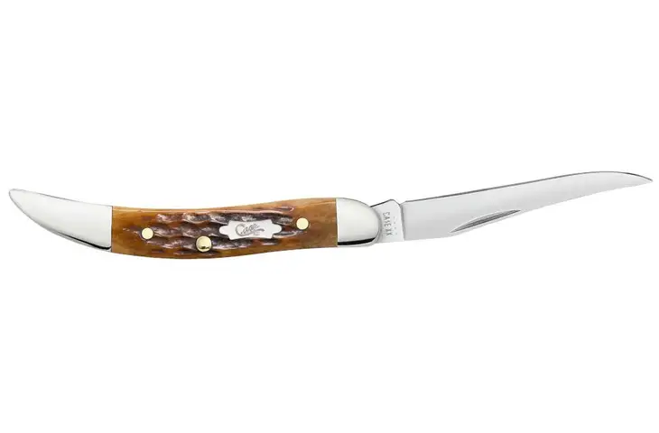 Case Antique Bone Rogers Corn Cob Jig Small Texas Toothpick Folding Knife - view 5